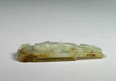 图片[3]-Jade scabbard slide with animal pattern, Yuan to Ming dynasty (1271-1644)-China Archive